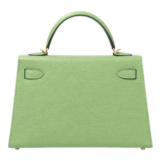 Hermès Vert Criquet Epsom Leather Mini Kelly II 20 Bag