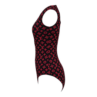 Louis Vuitton Red Monogram Jacquard Bodysuit