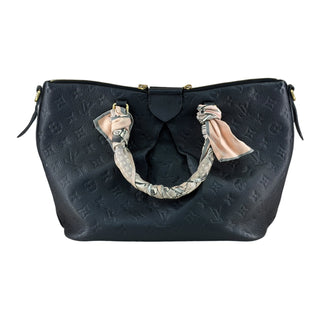 Louis Vuitton Mazarine MM Monogram Empreinte Leather Handbag with Silk Handle Scarf