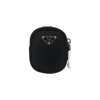 Prada Black Nylon AirPods / Mini Zip Pouch