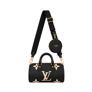 Louis Vuitton Black & Beige Bicolour Monogram Empreinte Papillon BB