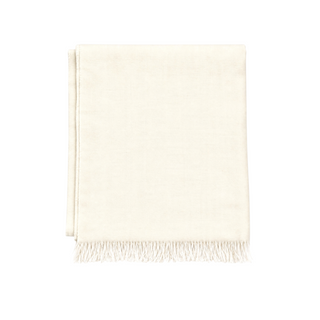 Hermès Ivory Equestrian Jacquard Fringed Stole
