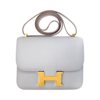 Hermès Constance 18 Moroir Gris Perle Mysore Leather Bag with Brushed Gold Hardware