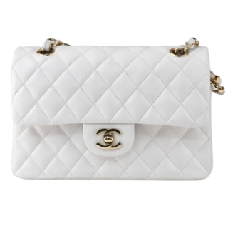 Chanel White Caviar Medium Classic Double Flap Bag