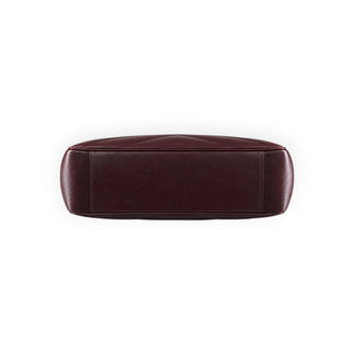 Saint Laurent Burgundy Large Loulou Chevron Quilted Leather Shoulder Bag with Gold-Tone Hardware