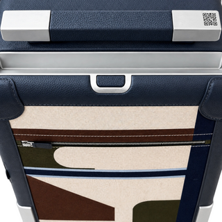 Hermès Bleu Indigo R.M.S Cabin Suitcase “Hermès Pacific” Canvas & Taurillon Regate Leather