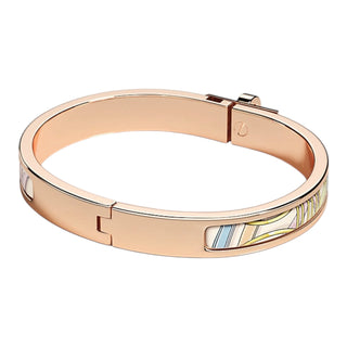 Hermès Mini Clic Kelly Harnais Légendaire Doux Pastel Bracelet Rose Gold Plated