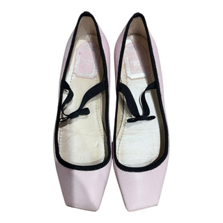 Christian Dior Pink Leather Ballet Flats with Ribbon Strap