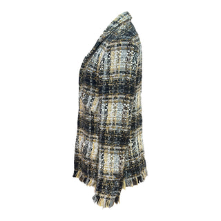 Chanel Multicolour Tweed Frayed Trim Tailored Jacket