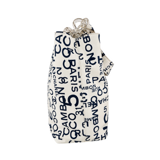 Chanel White & Navy 31 Rue Cambon Beach Tote