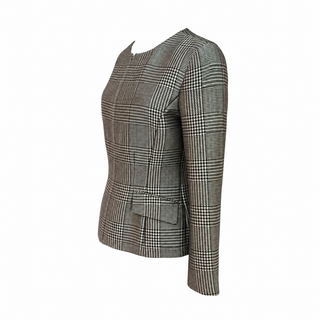 Ralph Lauren Black & White Prince of Wales Check Tailored Jacket Size 10