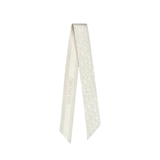 Christian Dior Ivory Oblique Mitzah Silk Scarf