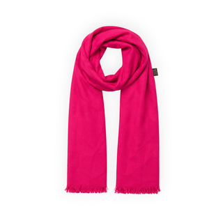 Hermès Fuchsia Pink Cashmere & Silk Fringed Stole Scarf
