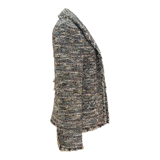 Chanel Multicolour Tweed Frayed Trim Tailored Jacket