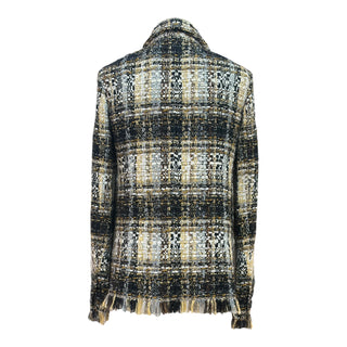 Chanel Multicolour Tweed Frayed Trim Tailored Jacket