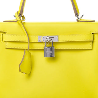 Hermes Kelly 25 Lime In Swift Leather With Palladium Hardware