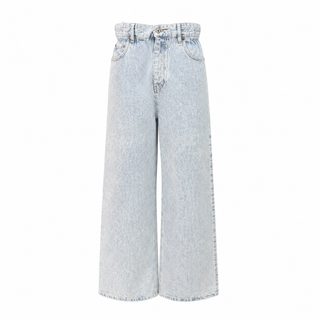Miu Miu Light Blue Washed Wide-Leg Denim Jeans Size 27