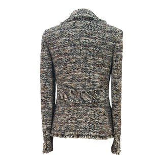Chanel Multicolour Tweed Frayed Trim Tailored Jacket