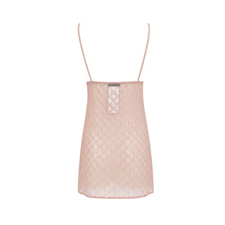 Gucci Pink GG Monogram Lace Slip Dress Size Xs
