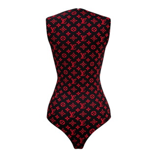 Louis Vuitton Red Monogram Jacquard Bodysuit
