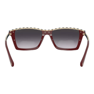 Chanel Burgundy Chain Trim Square Sunglasses