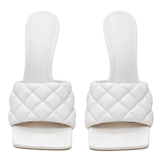 Bottega Veneta White Padded Mules