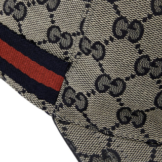 Gucci GG Monogram Canvas Baseball Cap in Beige & Blue