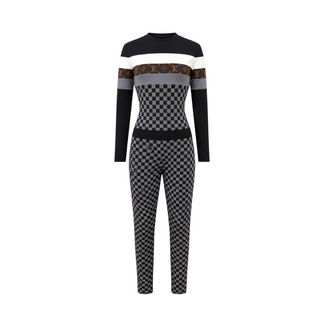 Louis Vuitton Monogram & Damier Check Long Sleeve Top and Leggings Set