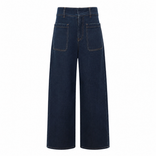 Christian Dior High-Waisted Wide-Leg Denim Jeans Size UK 8