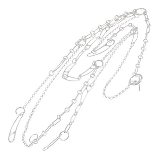 Hermès Chaîne d’Ancre Punk Long Necklace Sterling Silver 925