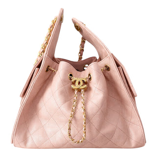 Chanel Pink Calfskin Small Hobo 25 Bag