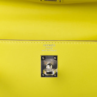 Hermes Kelly 25 Lime In Swift Leather With Palladium Hardware
