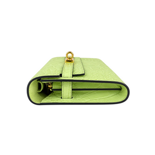 Hermès Jaune Bourgeon Matte Mississippiensis Alligator Kelly-To-Go Wallet GHW