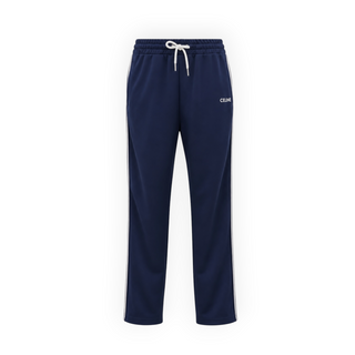Celine Navy Straight-Leg Striped Jersey Track Pants Size M