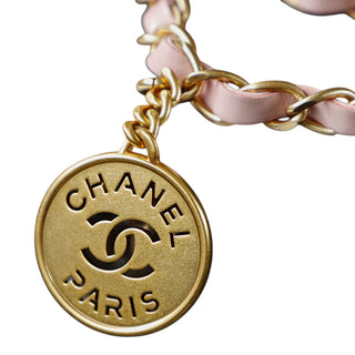 Chanel 22 Small Pearl Pink Quilted Calfskin Shoulder Tote Bag with Gold-Tone Hardware