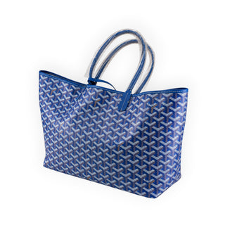 Goyard Blue Saint Louis PM Goyardine Canvas Tote Bag