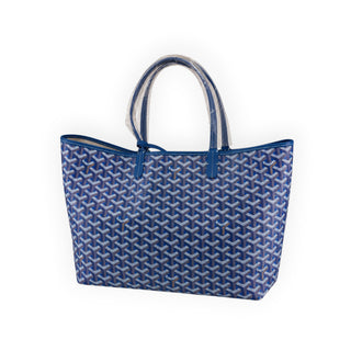 Goyard Blue Saint Louis PM Goyardine Canvas Tote Bag