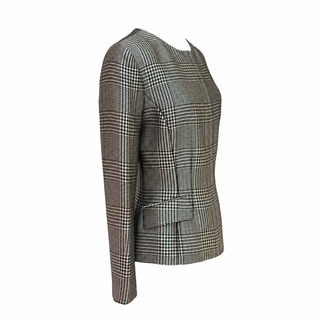 Ralph Lauren Black & White Prince of Wales Check Tailored Jacket Size 10
