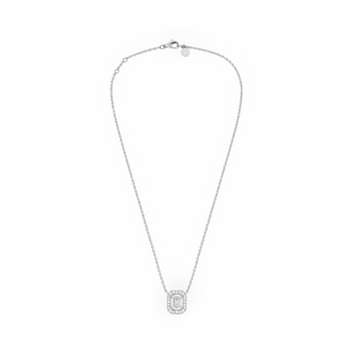 Graff Icon Emerald Cut Diamond Pendant in White Gold