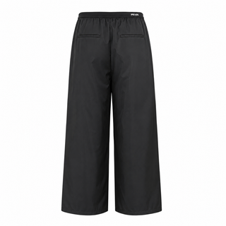 Prada Black Re-Nylon Long Sleeve Top & Wide-Leg Trousers Set