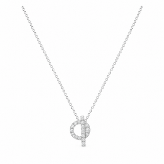 Hermès 18K White Gold Finesse Diamond Pendant Necklace