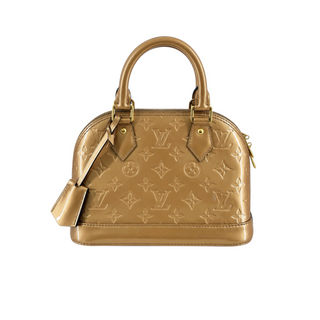 Louis Vuitton Beige Alma BB Monogram Vernis Patent Leather Handbag