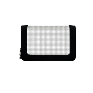 Chanel Mirror Mosaic Velvet Flap Bag Black Silver