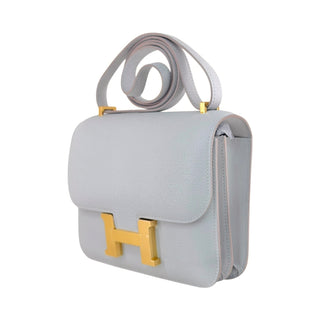 Hermès Constance 18 Moroir Gris Perle Mysore Leather Bag with Brushed Gold Hardware