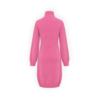 Chanel Pink Half-Zip Knitted Mini Dress Size FR 36