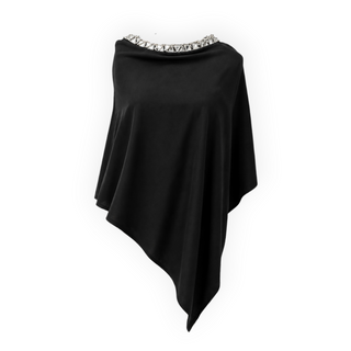 Gucci Black Silk Crystal Embellished Poncho / Shawl