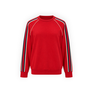 Gucci Red Striped Uniform Cotton Sweatshirt Size XXXS