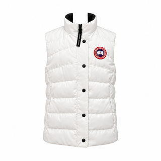 Canada Goose White Quilted Puffer Vest Size M