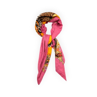 Hermès Pink Jungle Love Cashmere & Silk Shawl 140