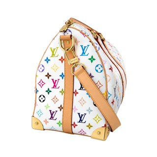 Louis Vuitton x Murakami White Multicolore Keepall Bandoulière 45
